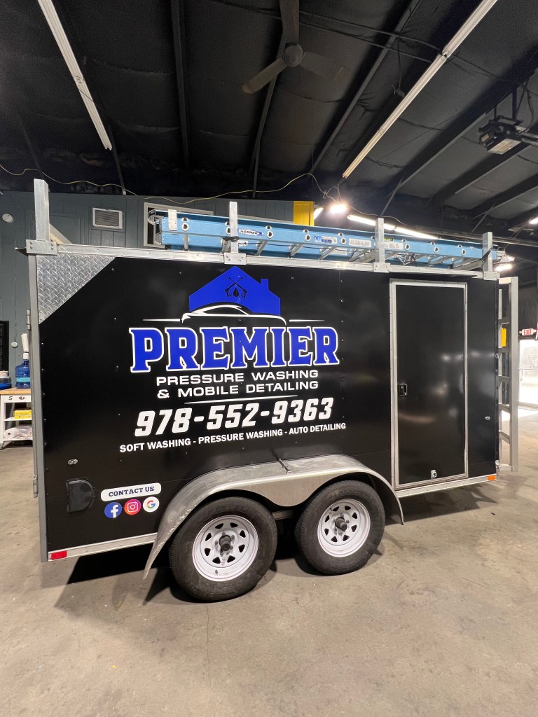12x6 Trailer Wrap for Auto Detailing Business