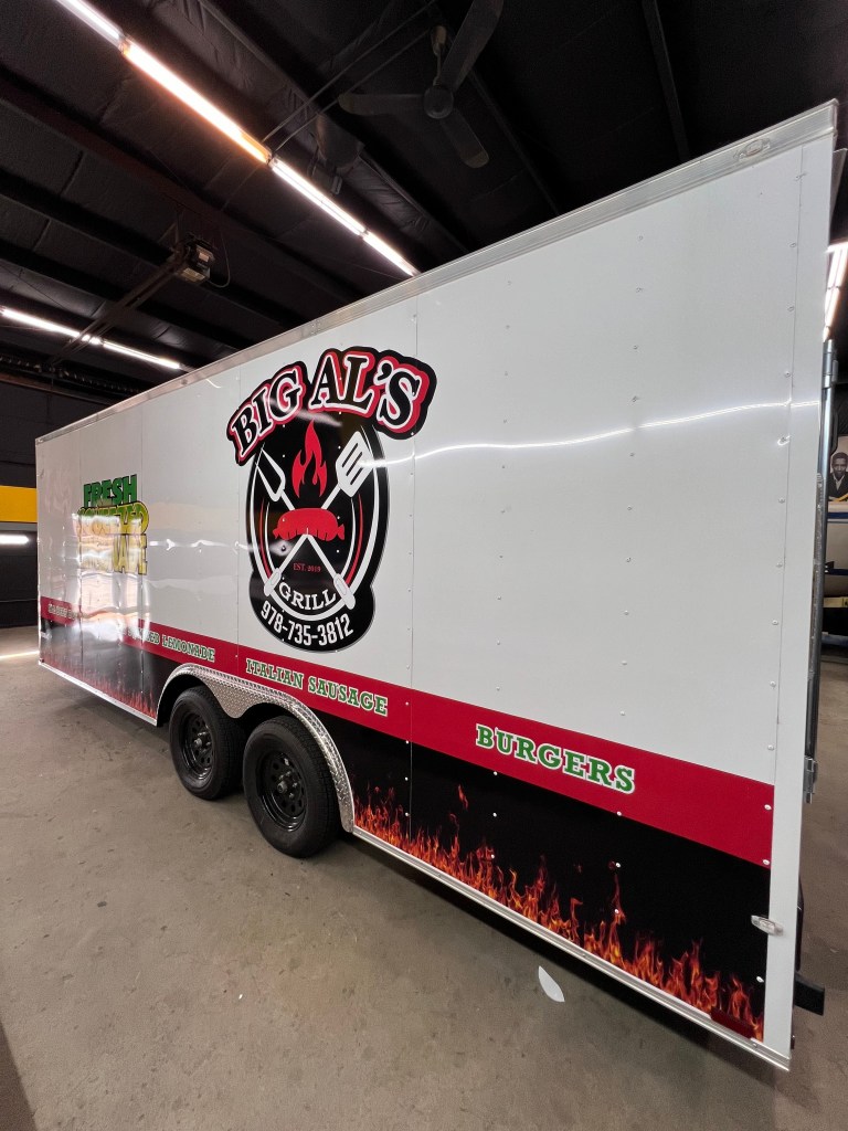 Partial Food Trailer Wrap