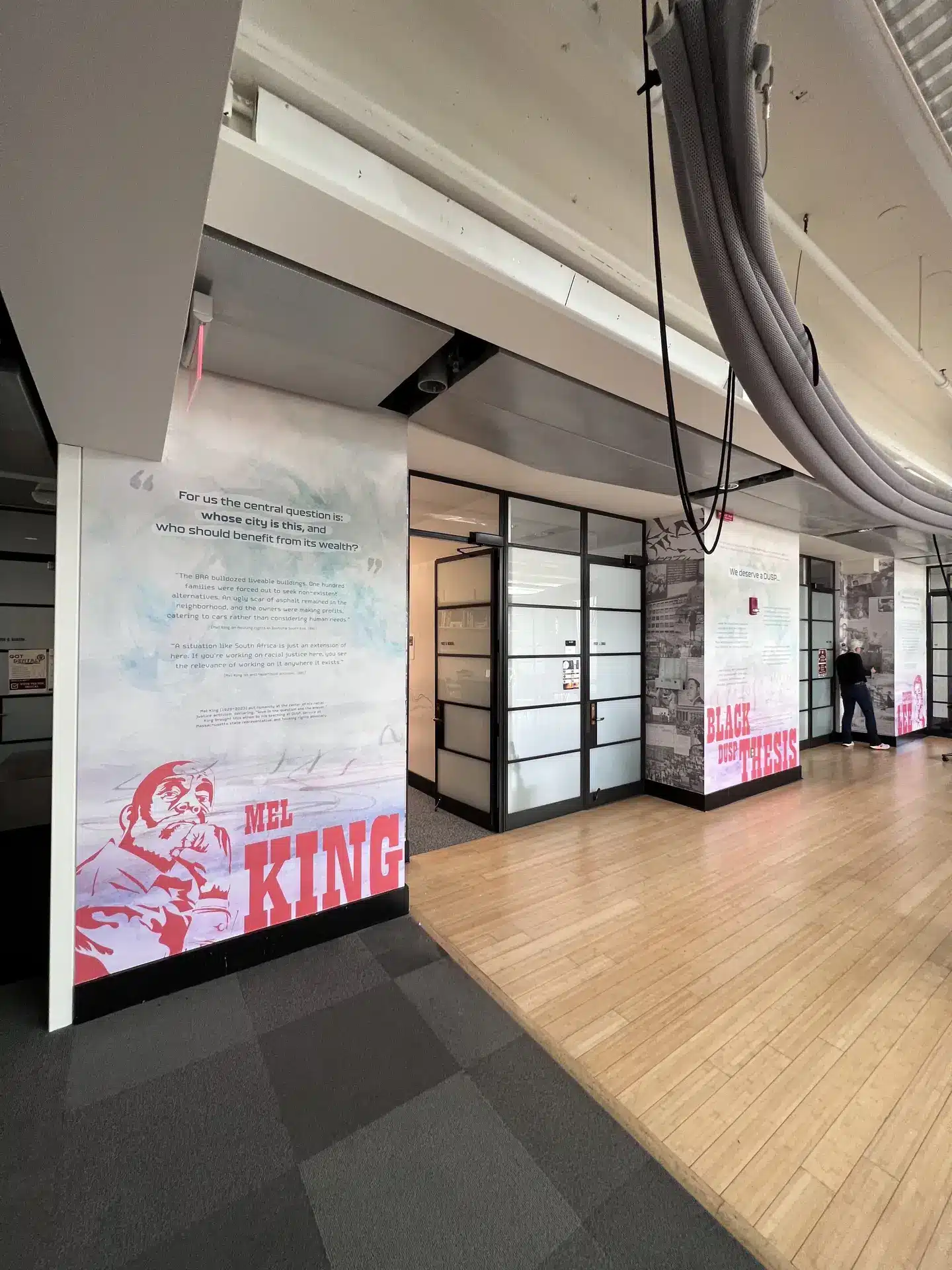 Collage wall graphics in Boston