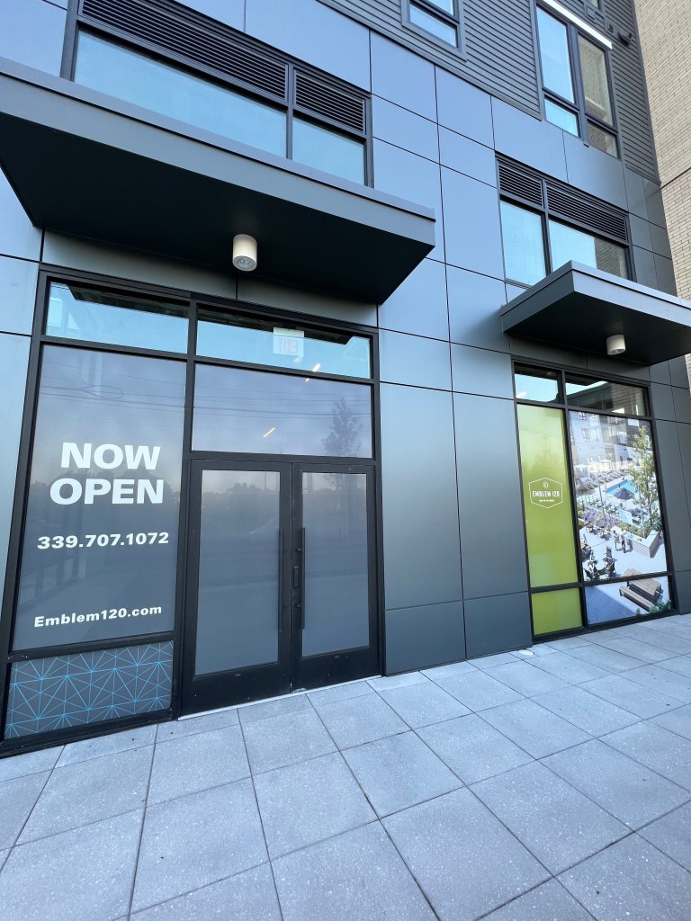 Window Graphics storefront covered with perforated wingow graphics