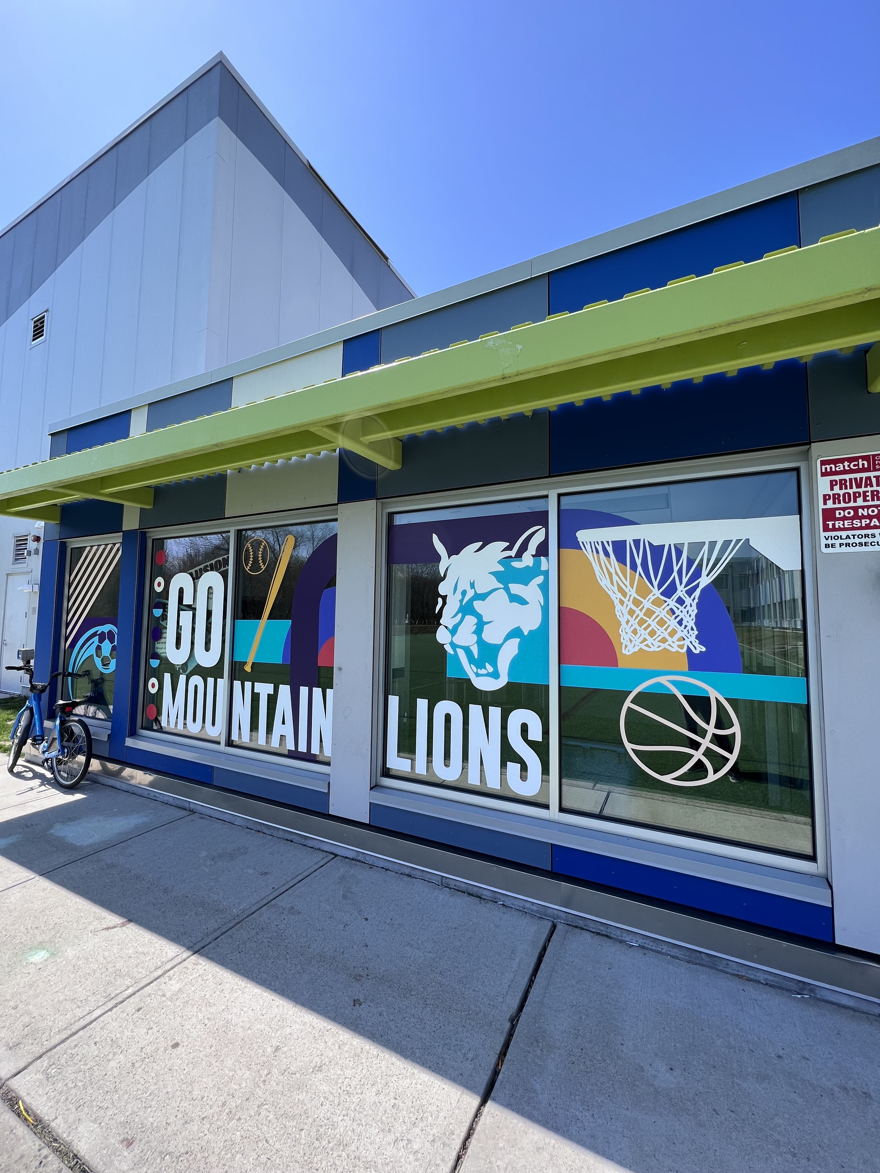 window Graphics installed for school cafeteria
